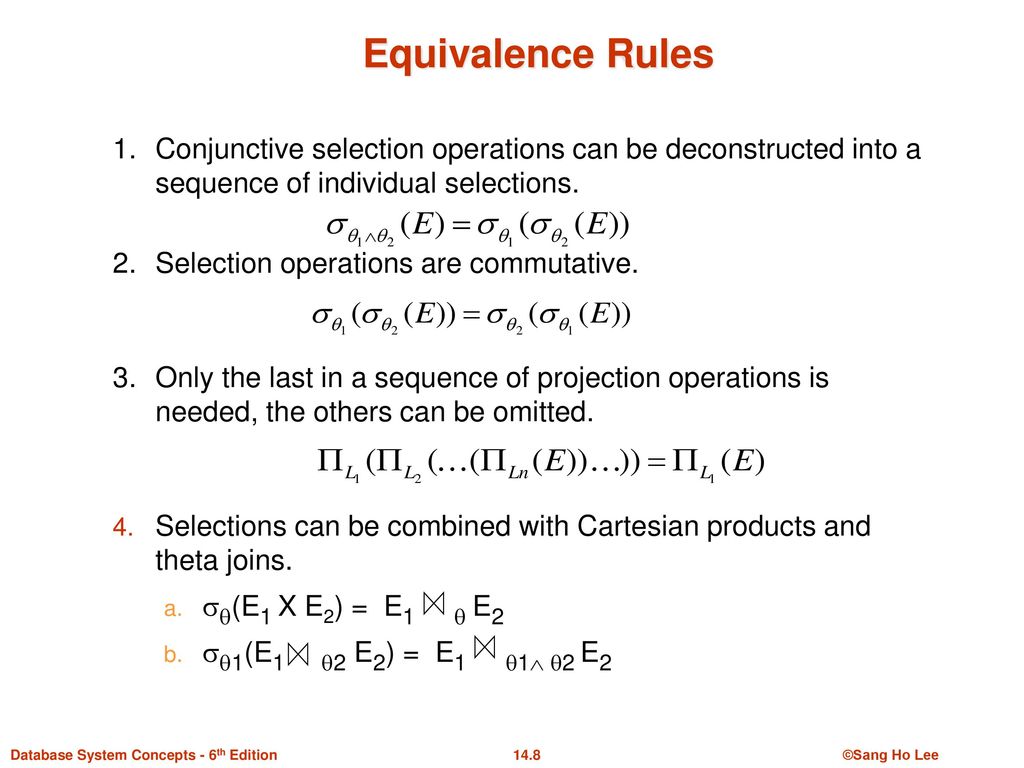 Equivalence Rules